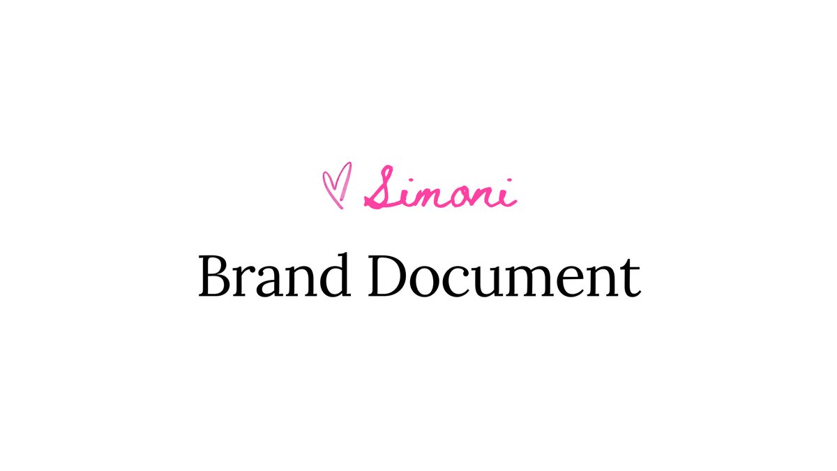 Simoni brand document cover with the heart logo