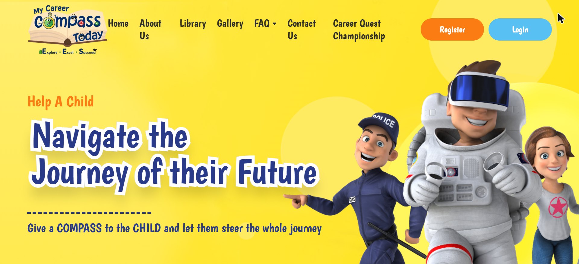 The old career portal homepage